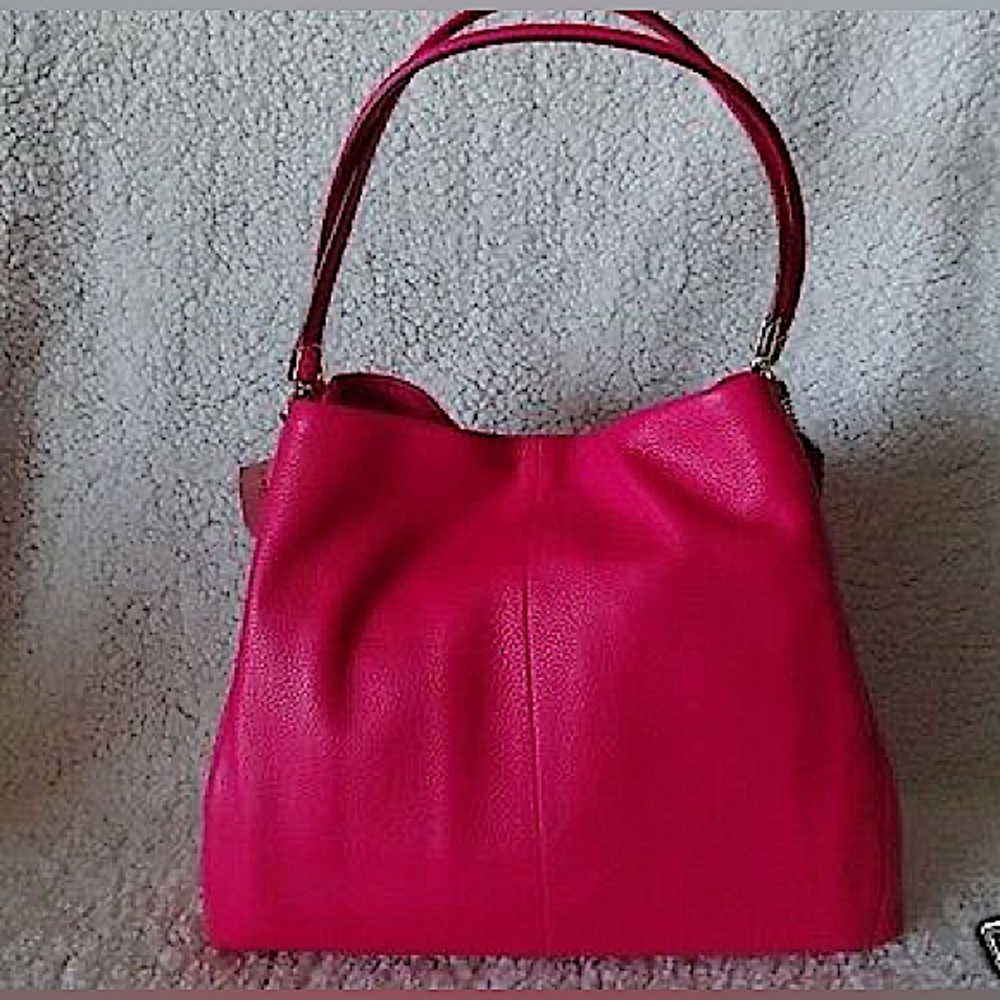 Coach, Phoebe, Pink, pebbled leather shoulder bag